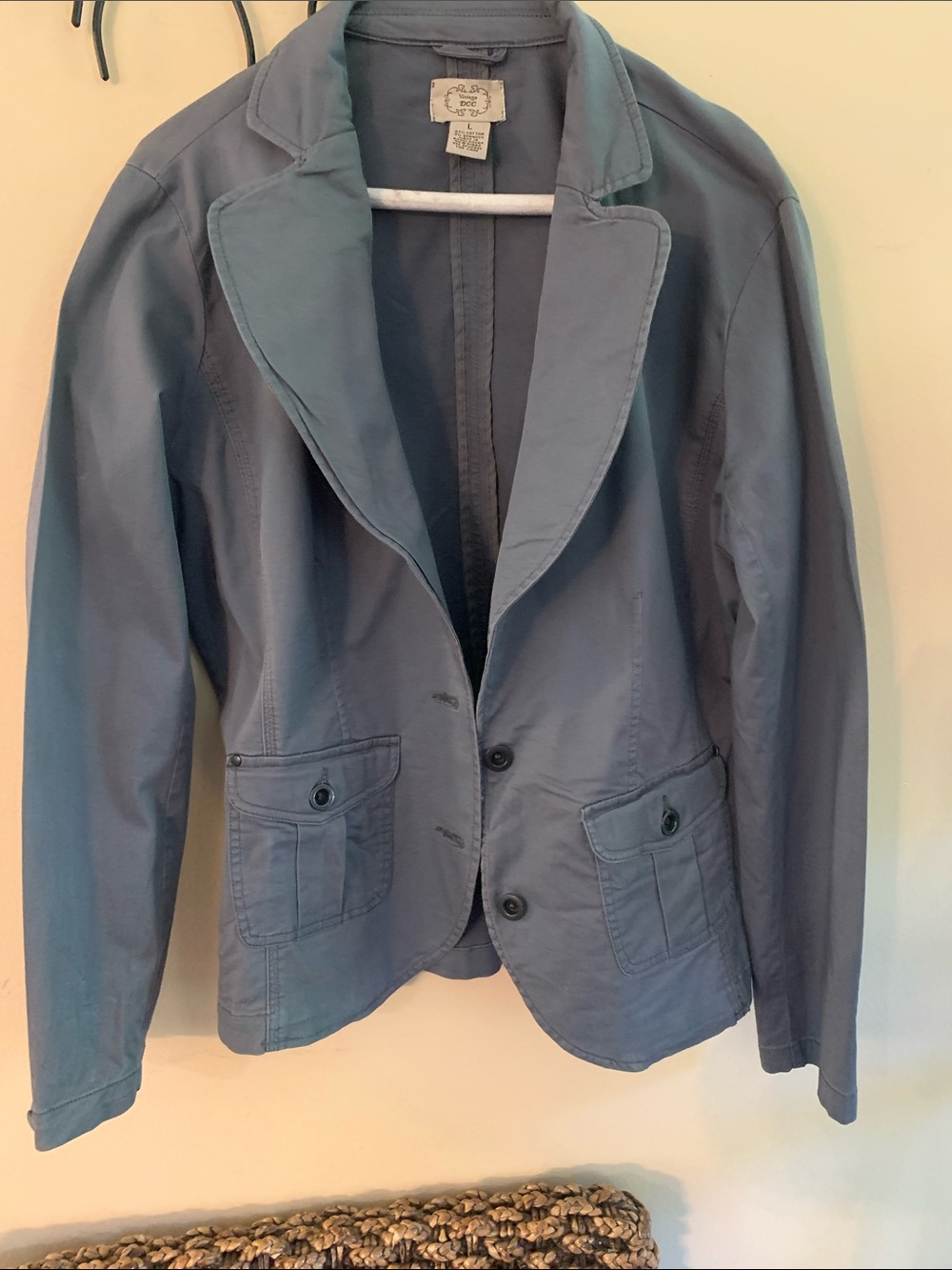 Women's Slate Blue Casual Blazer Jacket